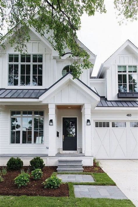 white farm house with metal shop|farmhouse white house exterior.